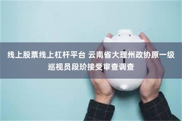 线上股票线上杠杆平台 云南省大理州政协原一级巡视员段玠接受审查调查