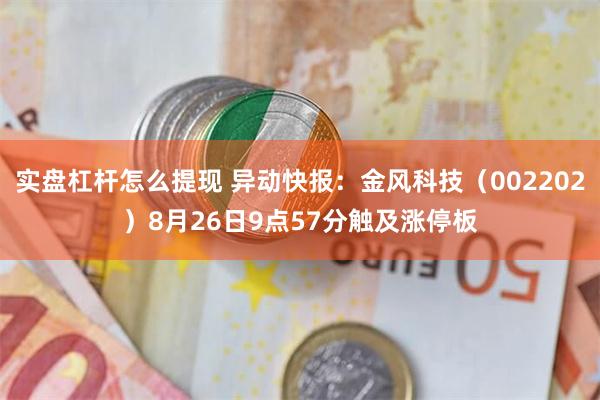 实盘杠杆怎么提现 异动快报：金风科技（002202）8月26日9点57分触及涨停板