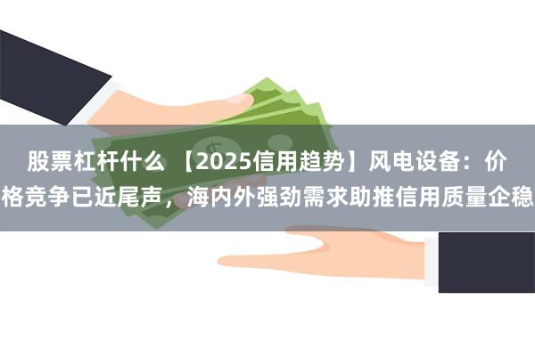 股票杠杆什么 【2025信用趋势】风电设备：价格竞争已近尾声，海内外强劲需求助推信用质量企稳